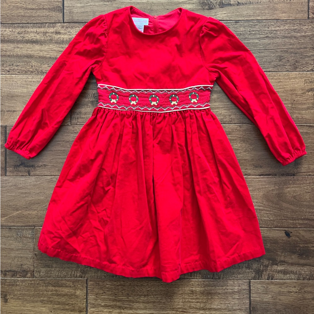 Bonnie Jean girls corduroy Christmas dress size 6